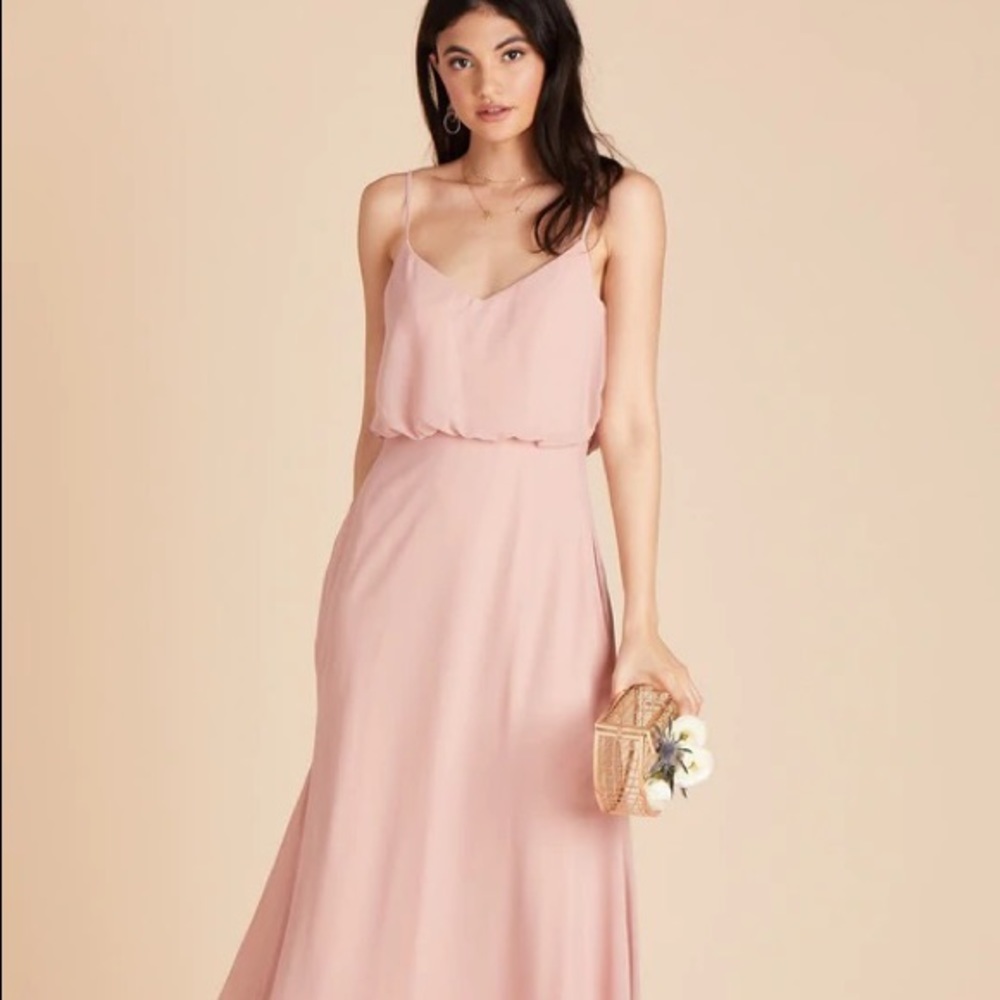 BIRDY GREY dusty rose Gwennie chiffon dress medium